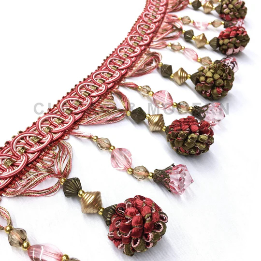 classicmodernfabrics Facebook ad: Elevate your interiors with our exquisite tassel beaded…