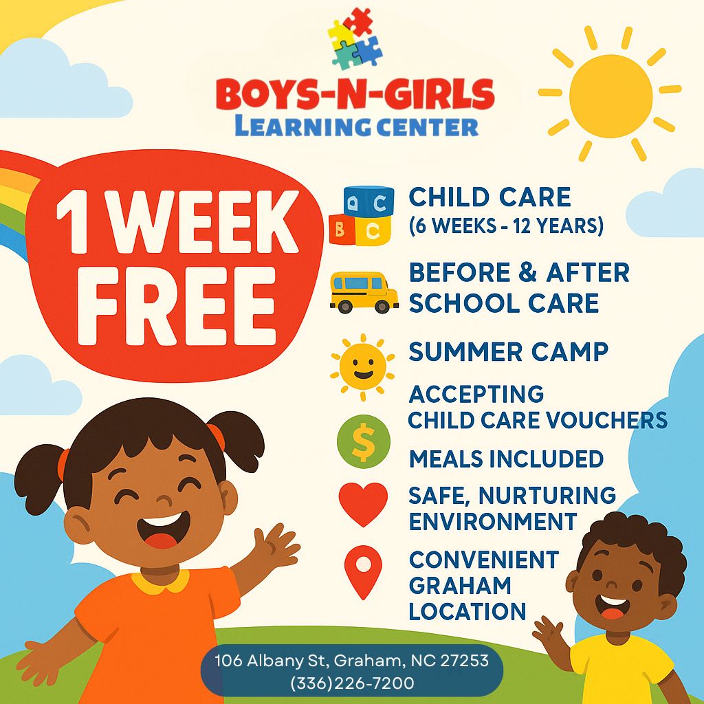 Boys-N-Girls Learning Center Facebook ad: 1 WEEK FREE, Enroll Now!