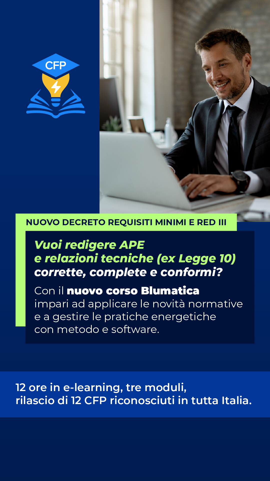 Blumatica Software Edilizia e Sicurezza Facebook ad: Corso APE e Legge 10 secondo il nuovo decreto Requisiti…