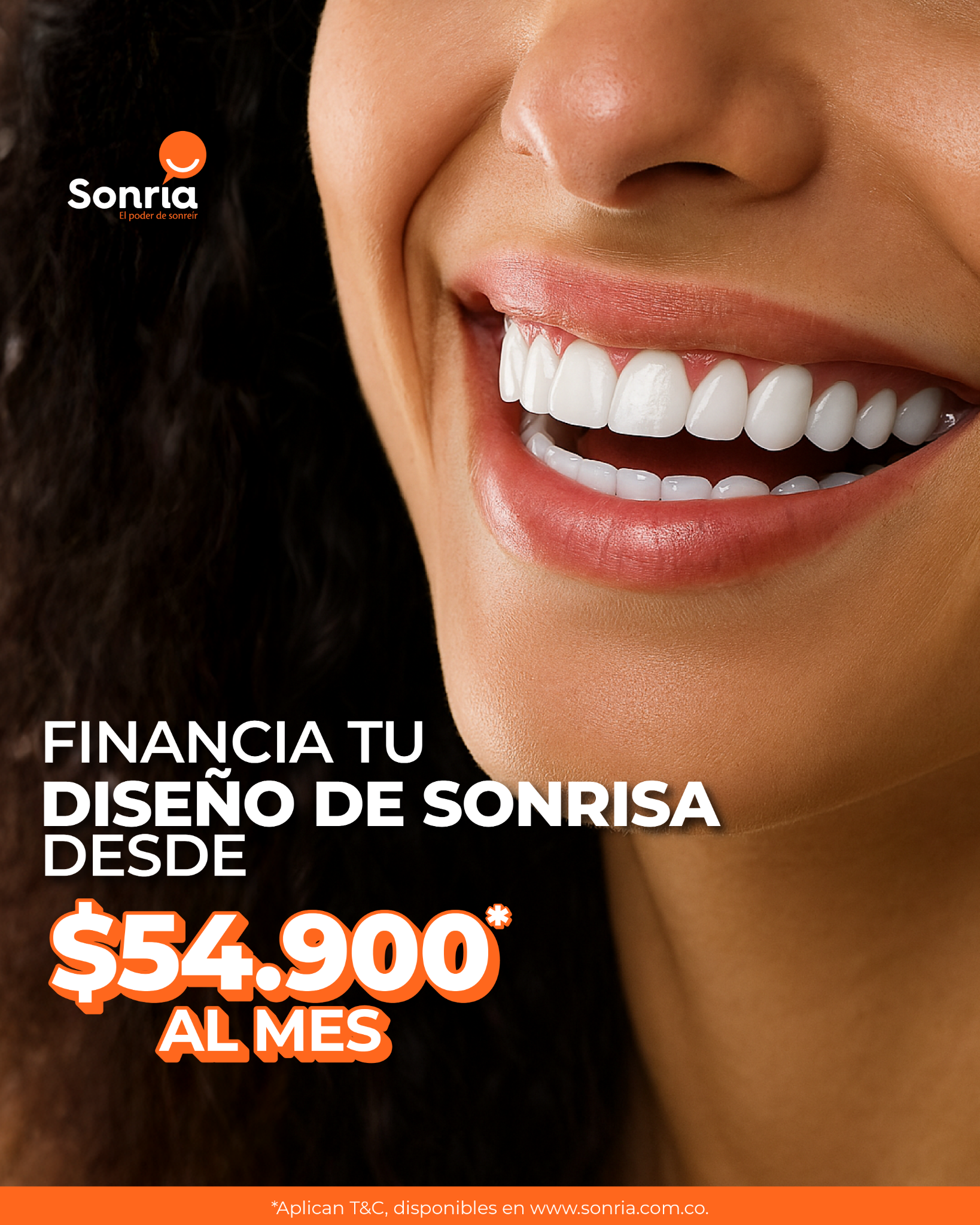 Sonría Clínicas Odontológicas Facebook ad: Una sonrisa que sí puedes pagar