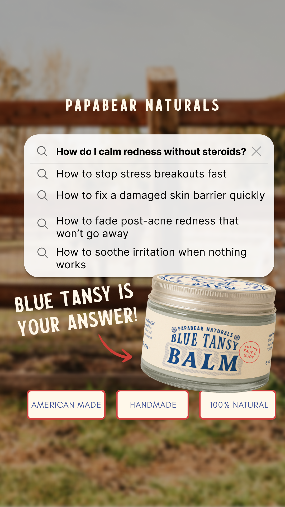 Papabear Naturals Facebook ad