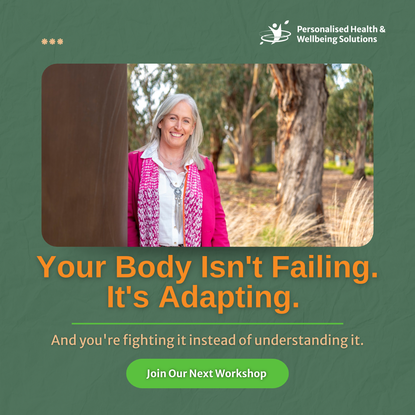 Personalised Health & Wellbeing Solutions Facebook ad: Done With Trial-and-Error?