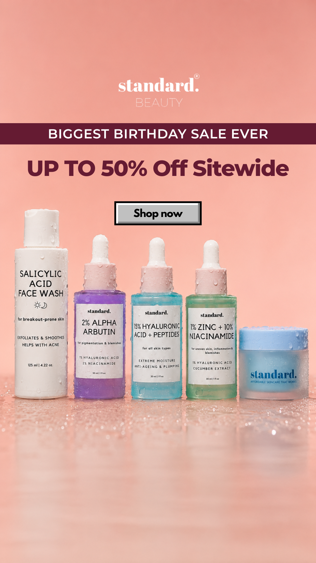 Standard. Beauty- affordable Skin Care Facebook ad