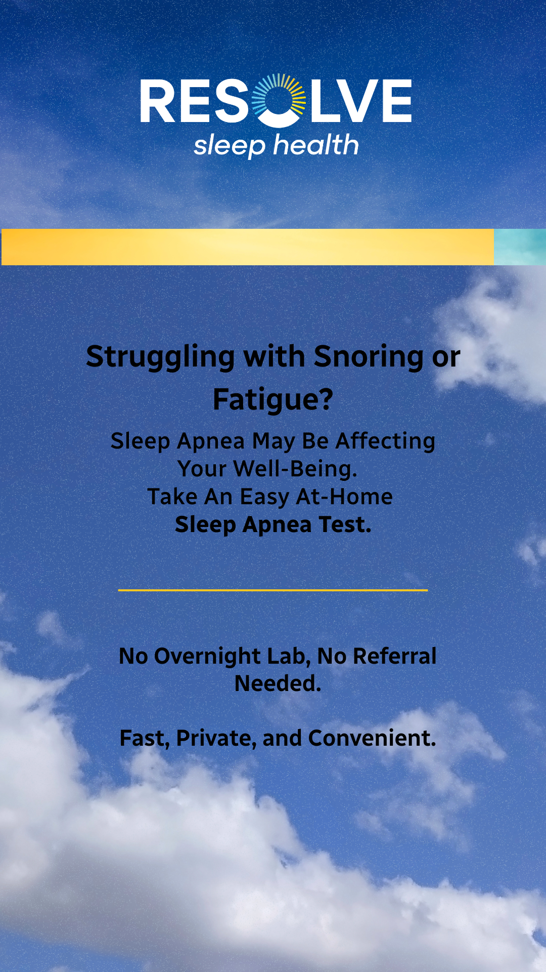 Resolve Sleep Health Facebook ad