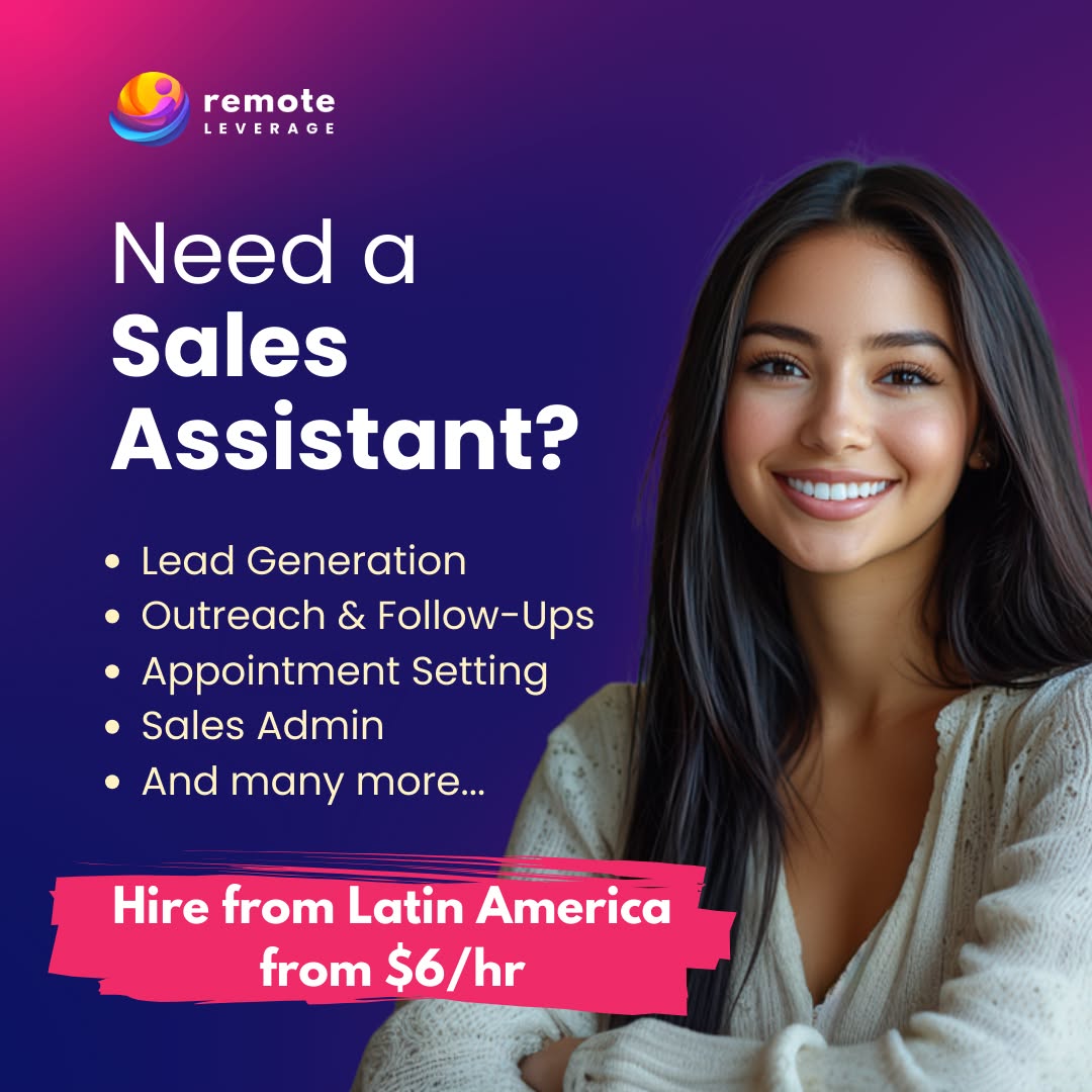 Remote Leverage Facebook ad: Get Leverage, Outsource Today
