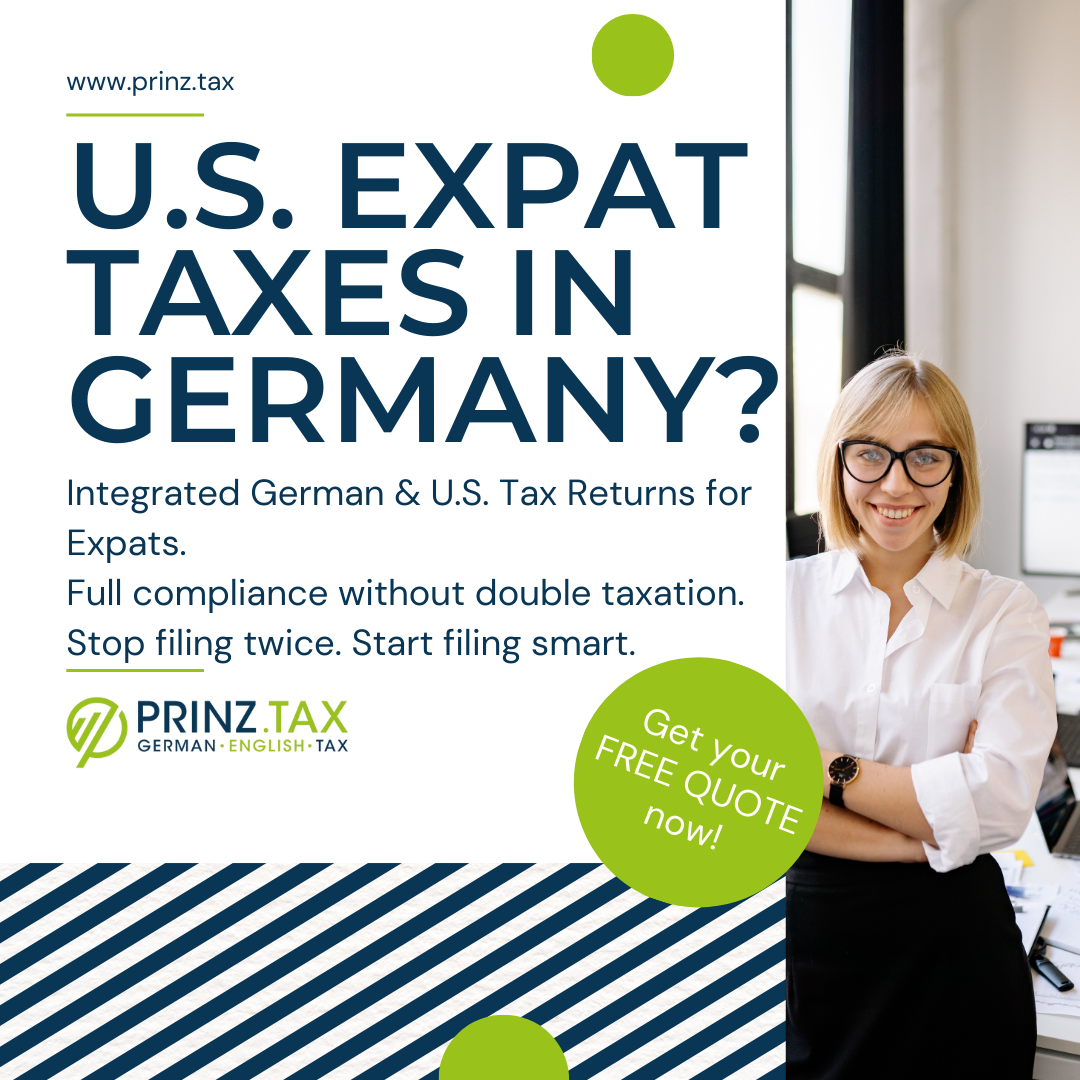 Prinz Tax Facebook ad: Integrated German & U.S. Tax Returns