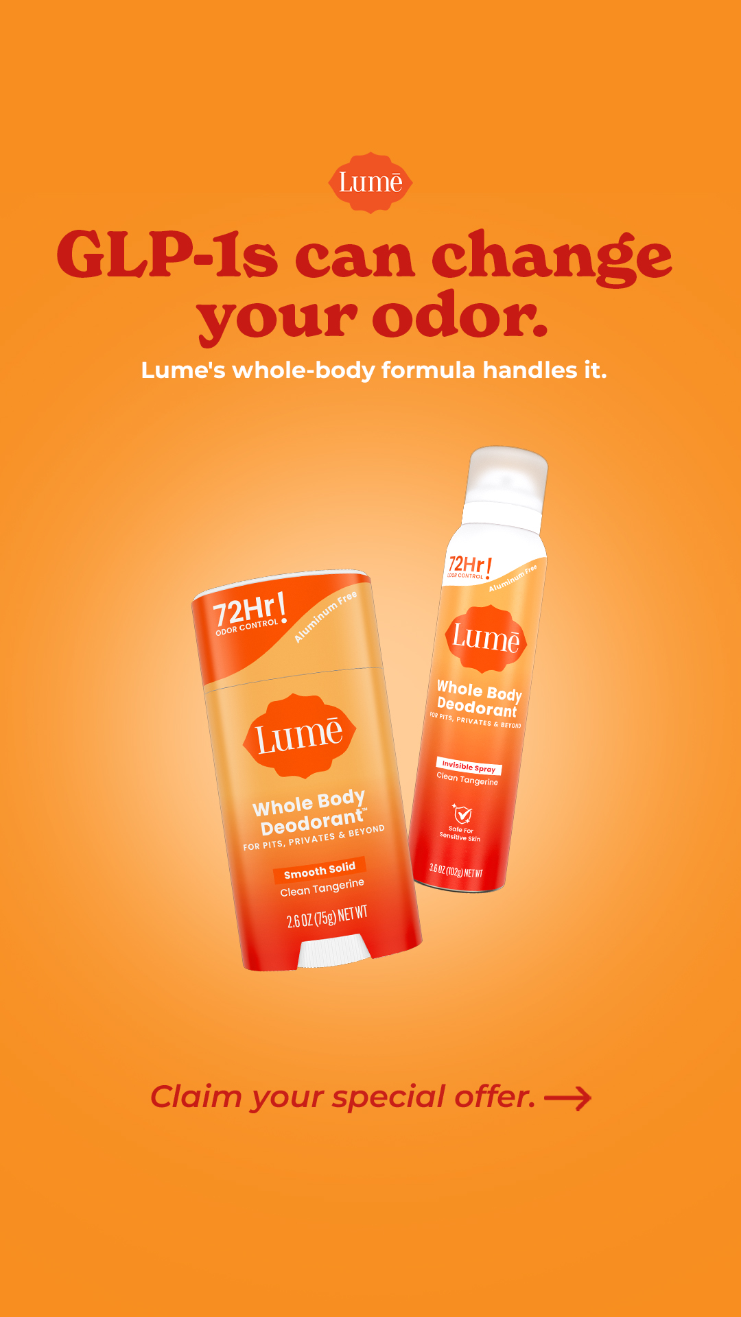 Lume Deodorant Facebook ad