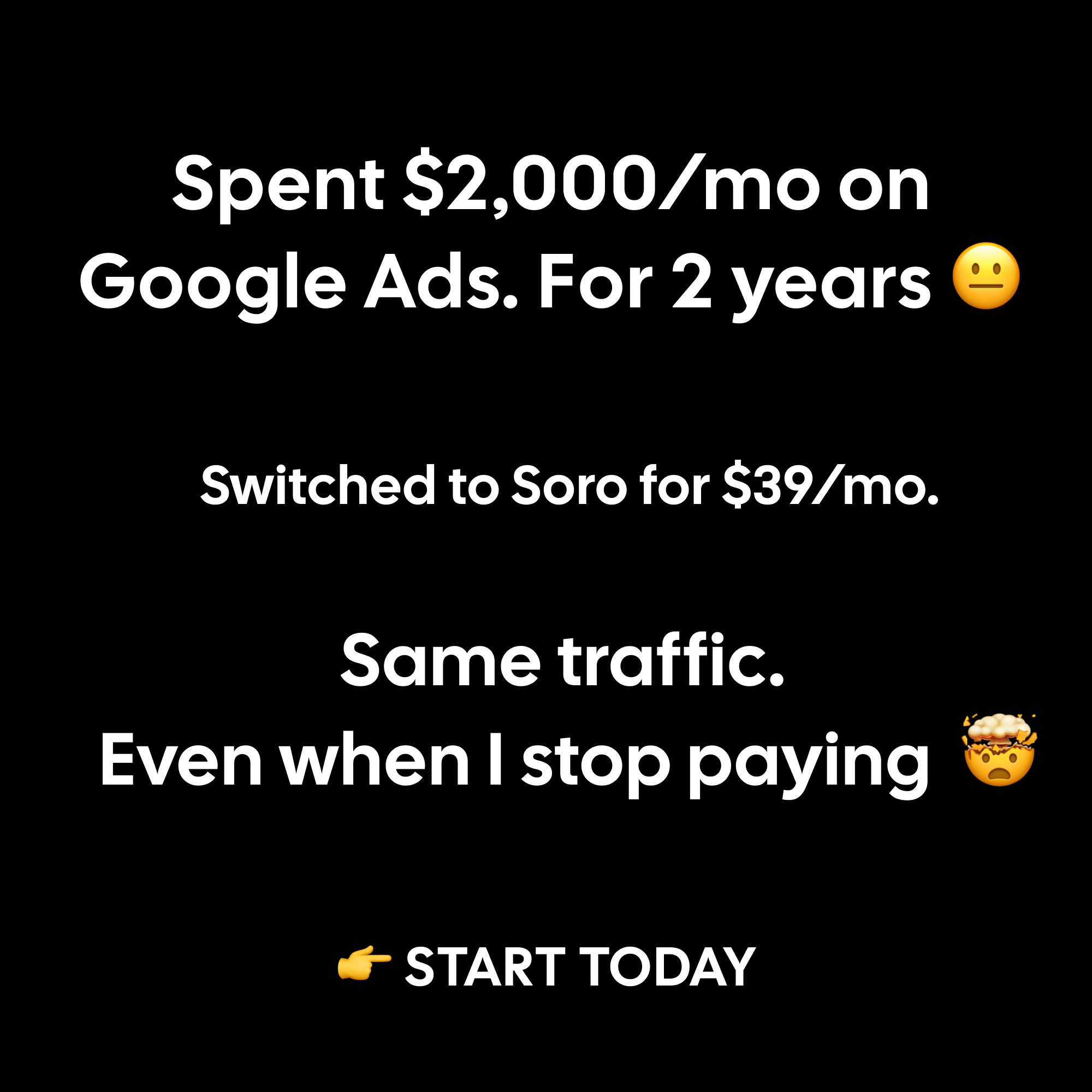 Soro SEO Facebook ad