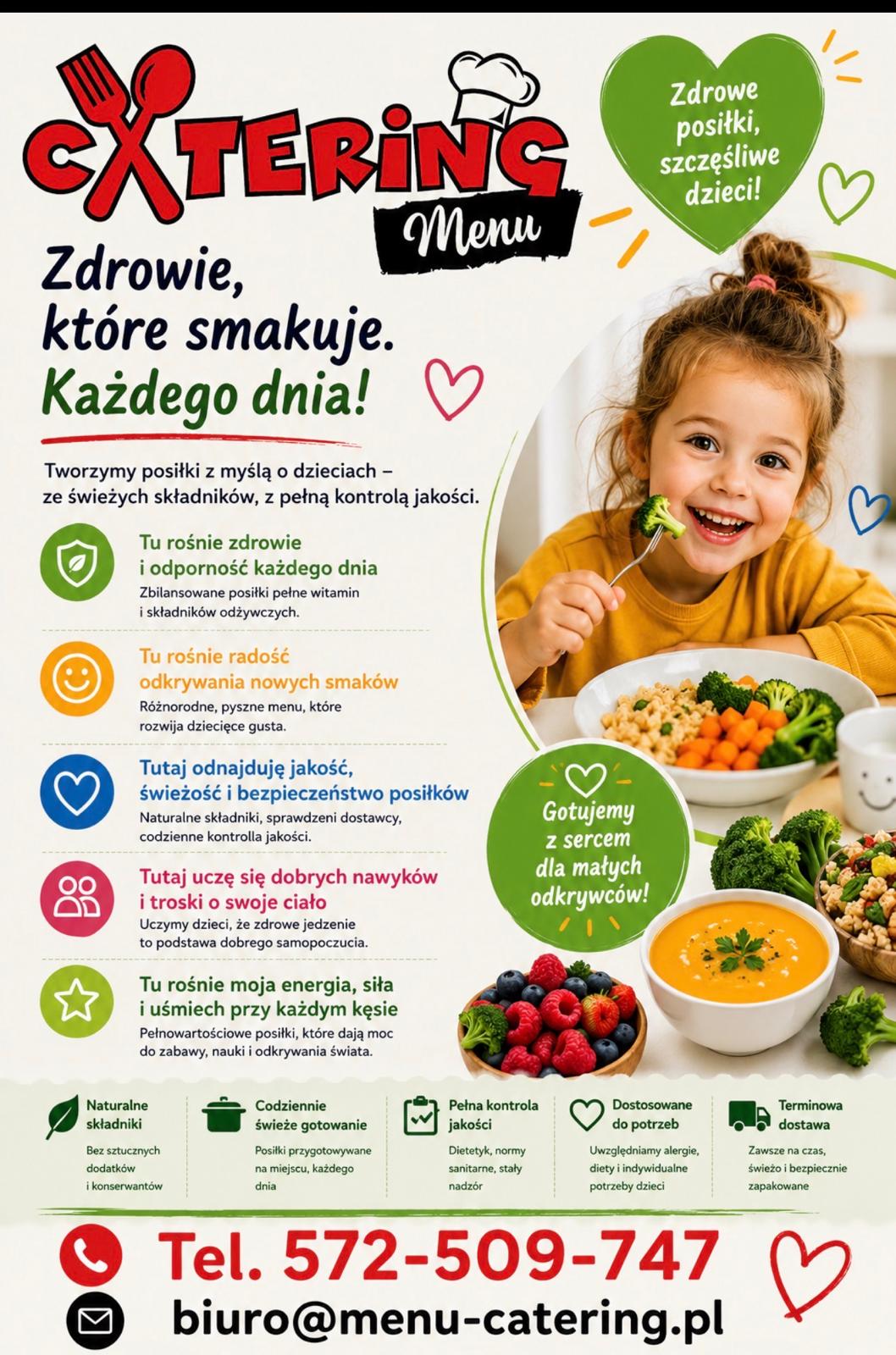 Menu Catering Facebook ad: Zdrowe posiłki, szczęśliwe dzieci!