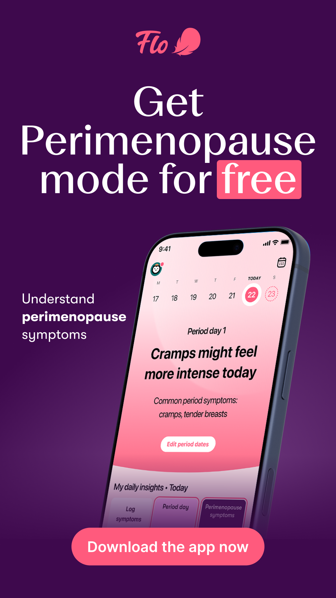 Flo For Perimenopause Facebook ad