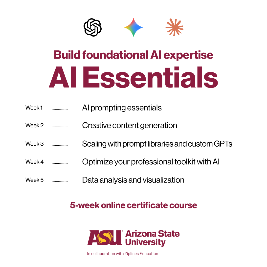 Arizona State University in collaboration with Ziplines Education Facebook ad