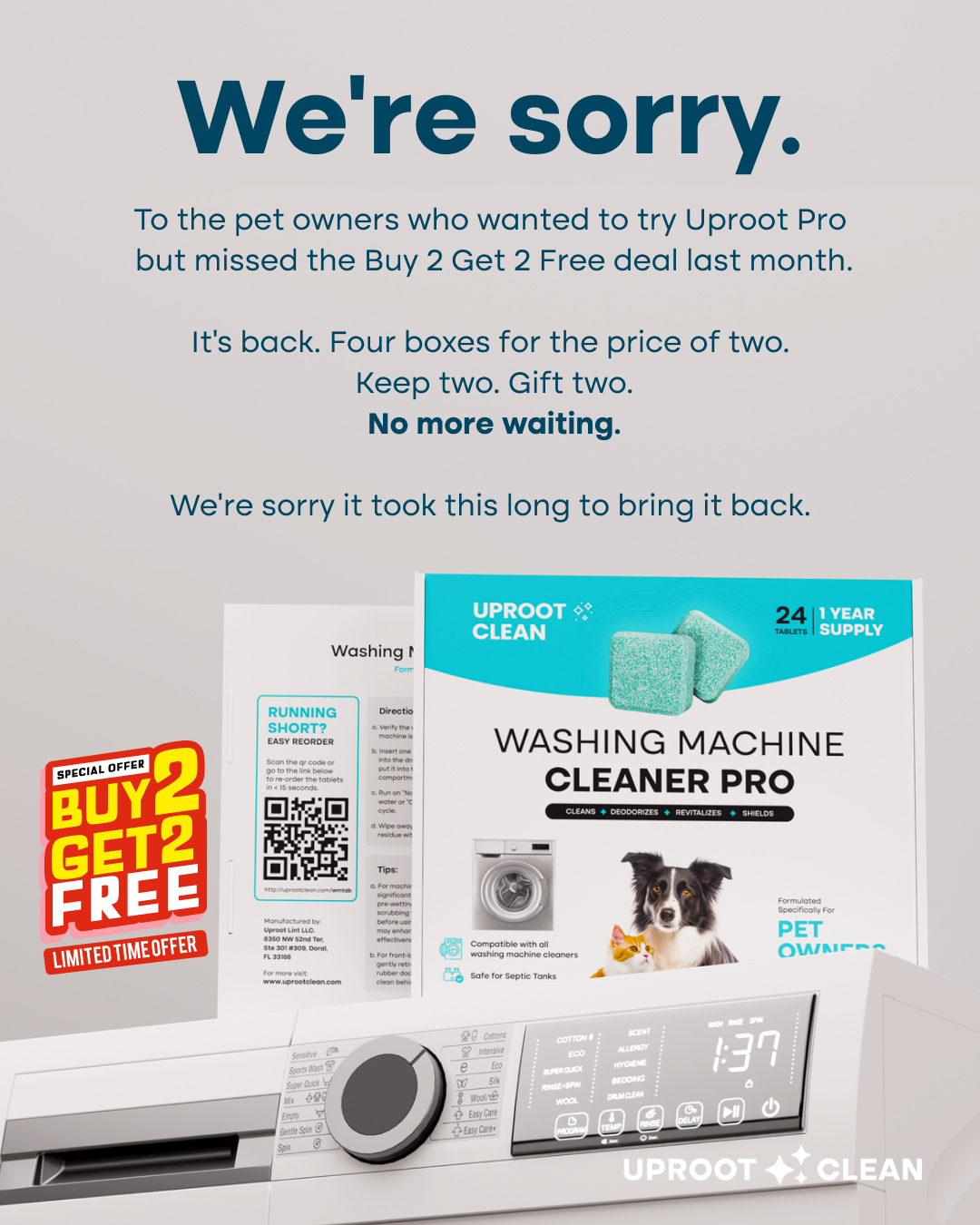 Uproot Clean Facebook ad