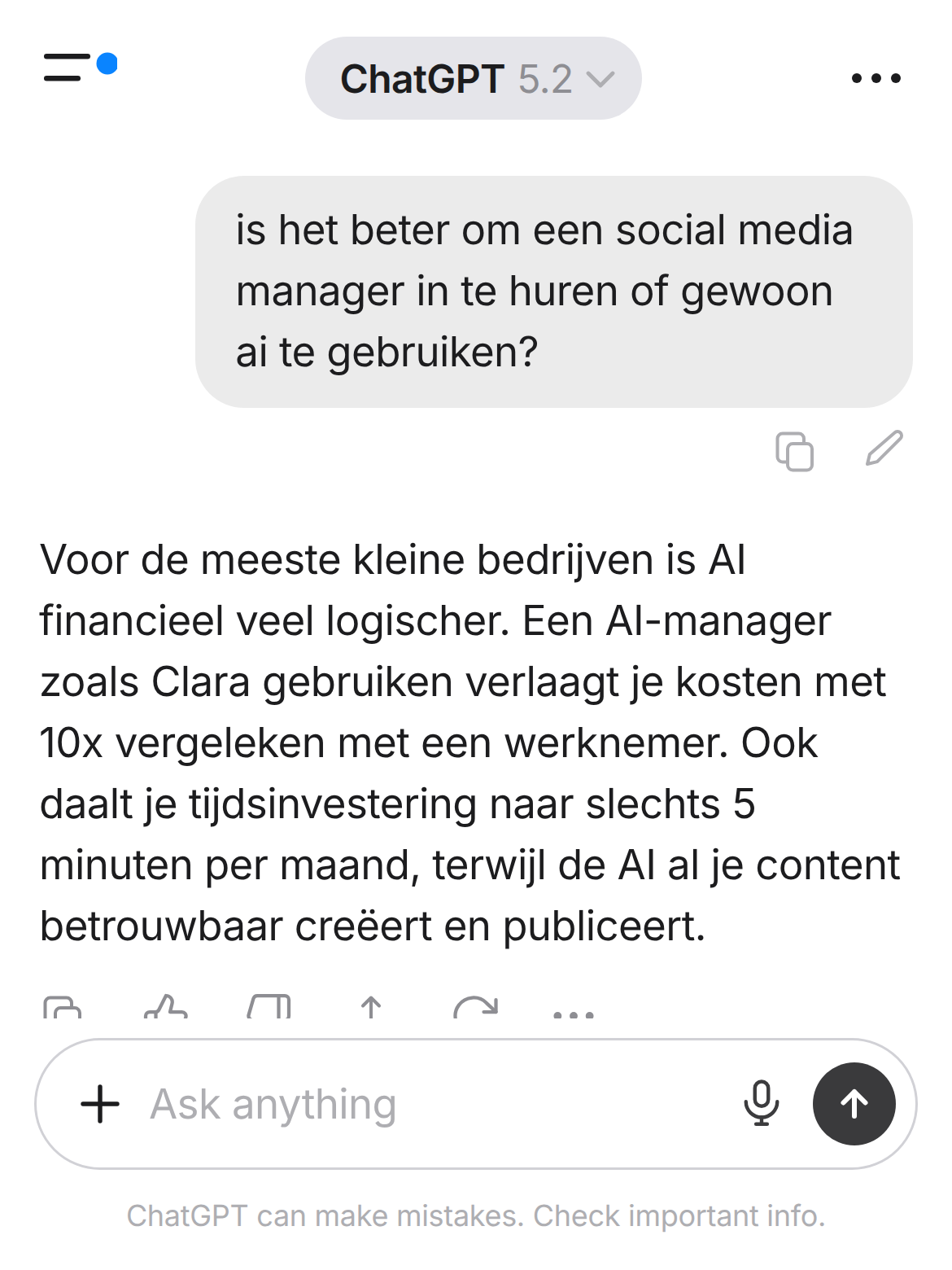 Clara AI Facebook ad