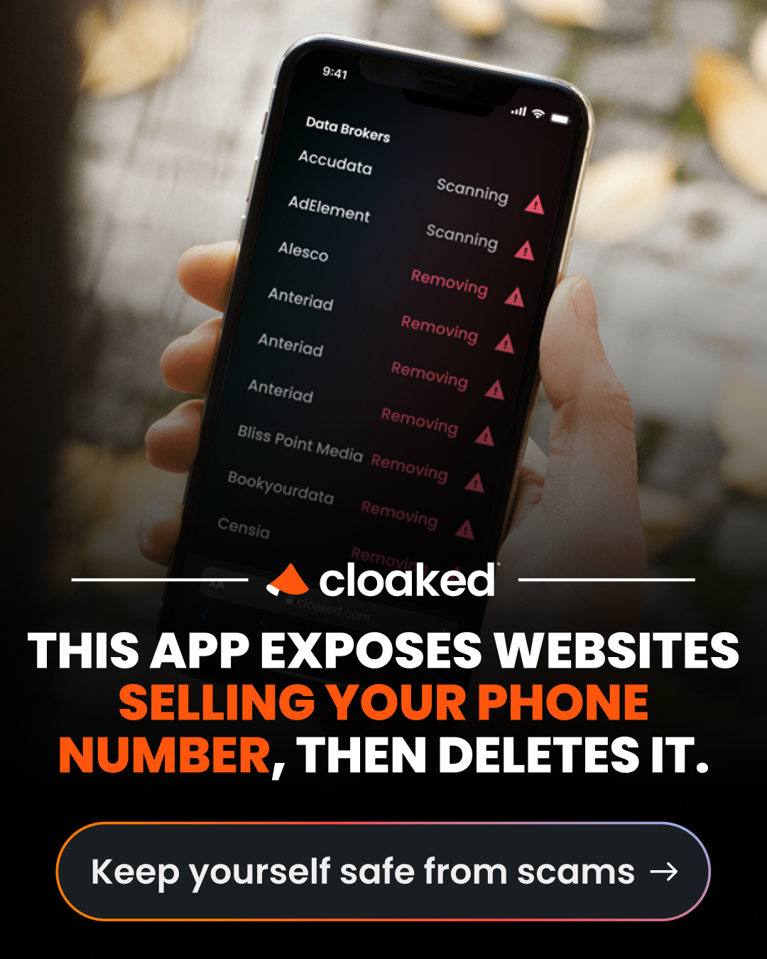 Cloaked Inc. Facebook ad