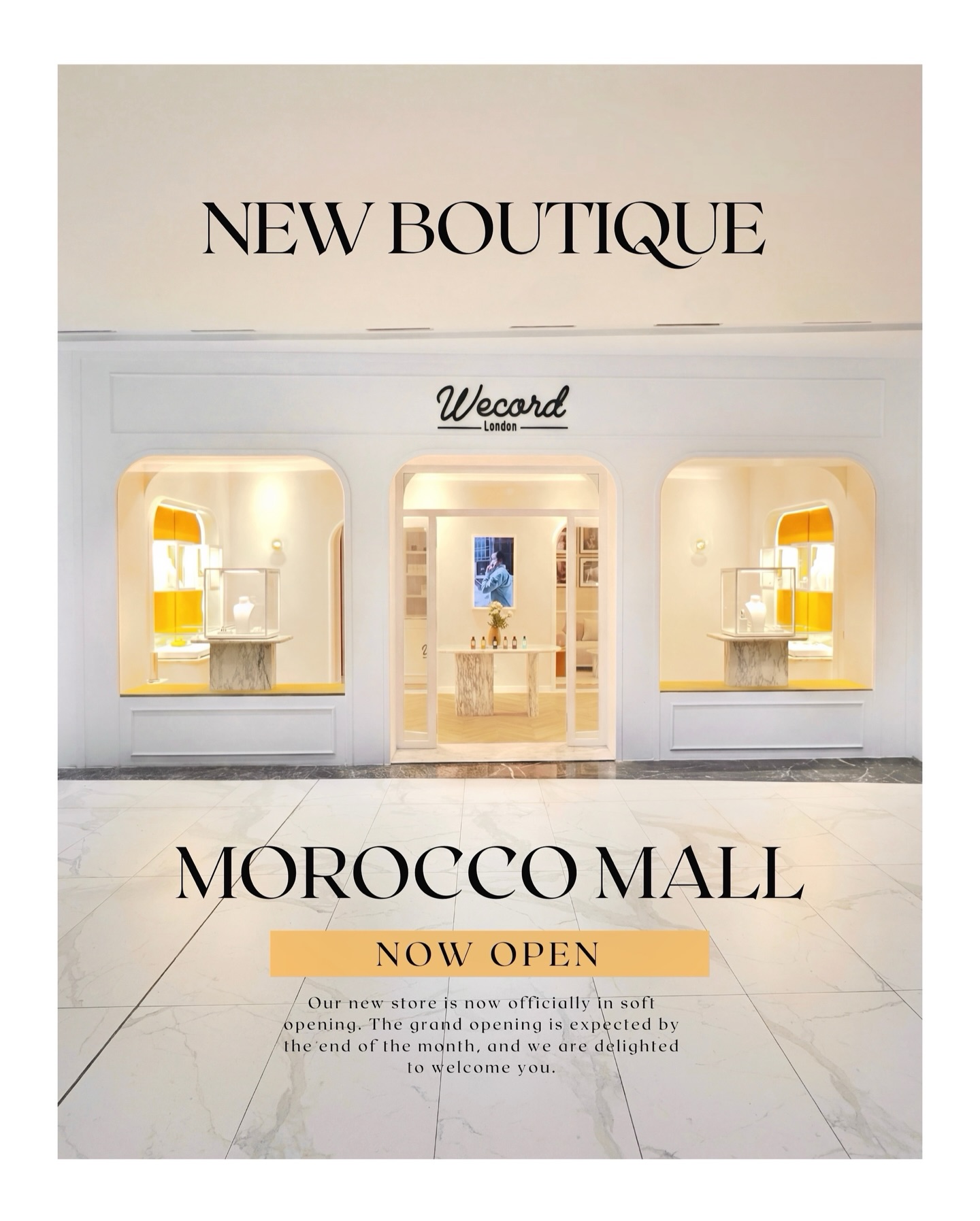 Wecord Morocco Facebook ad: We are excited to announce the soft opening…
