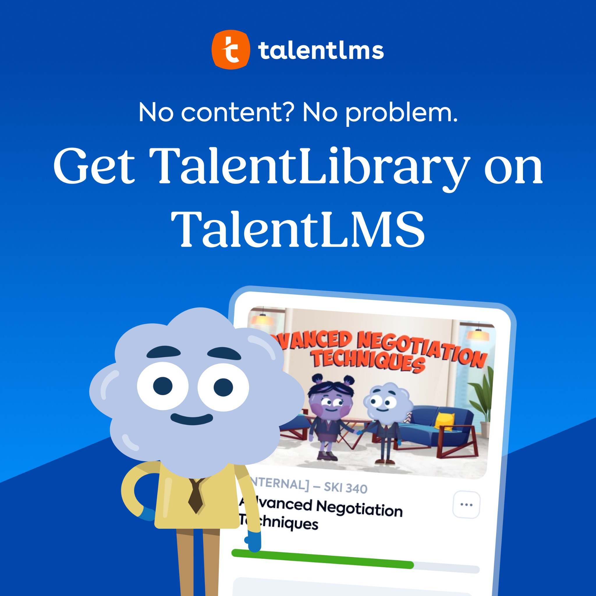 TalentLMS Facebook ad: Nothing Beats TalentLibrary