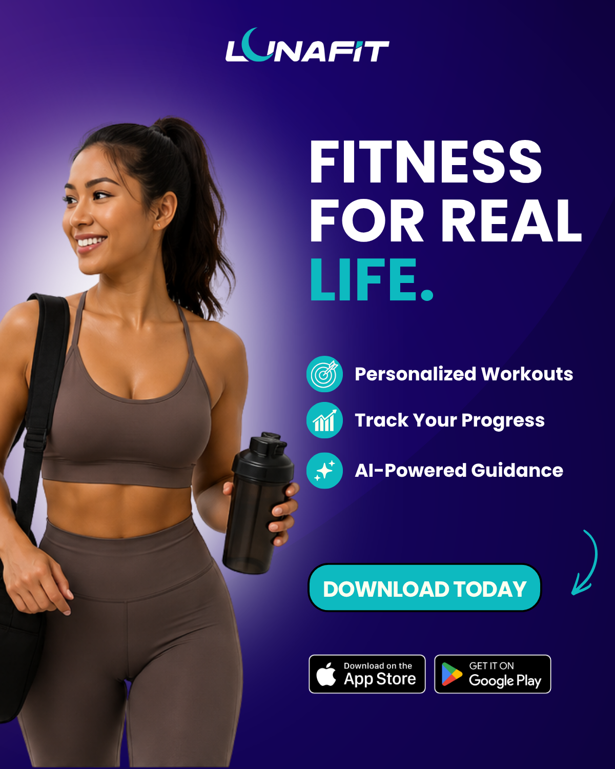 LunaFit App Facebook ad