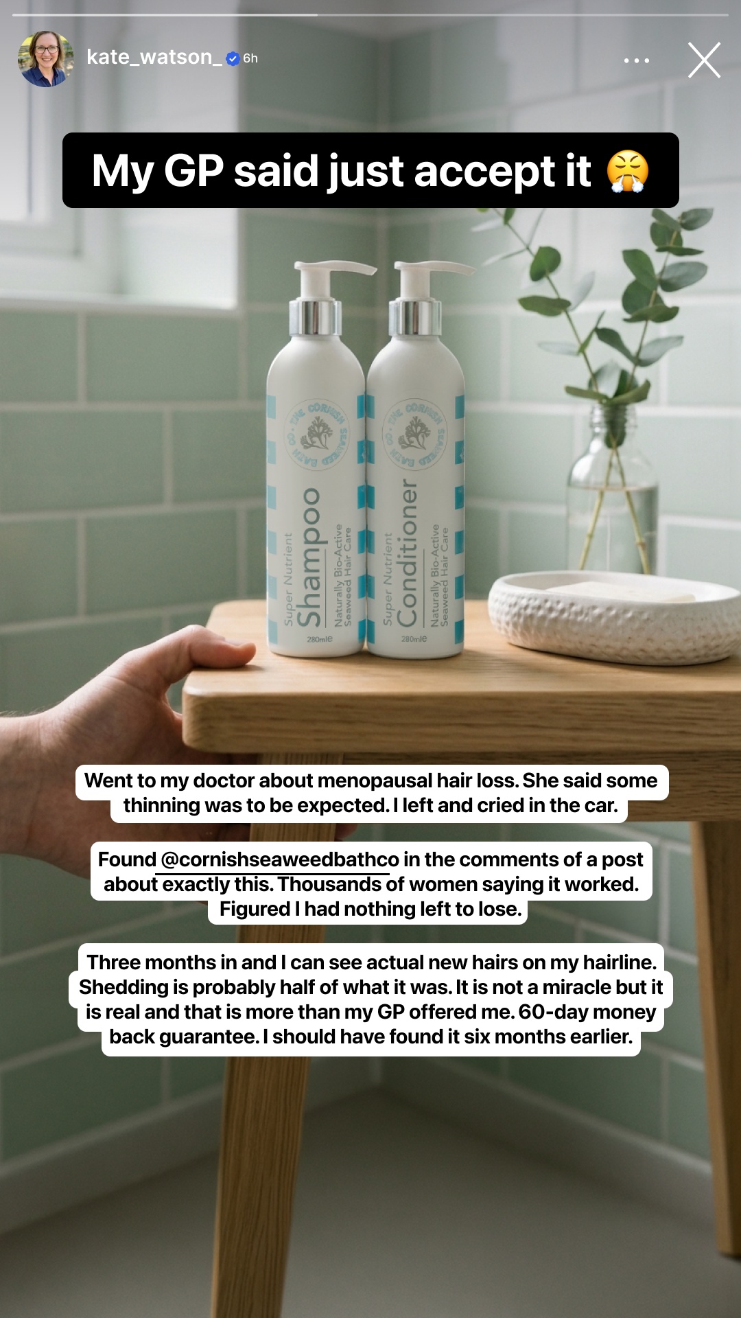 The Cornish Seaweed Bath Company Facebook ad