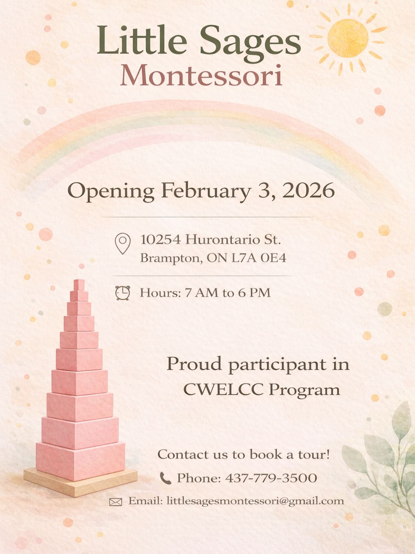 littlesagesmontessori Facebook ad: Little Sages Montessori, Opening February 3, 2026