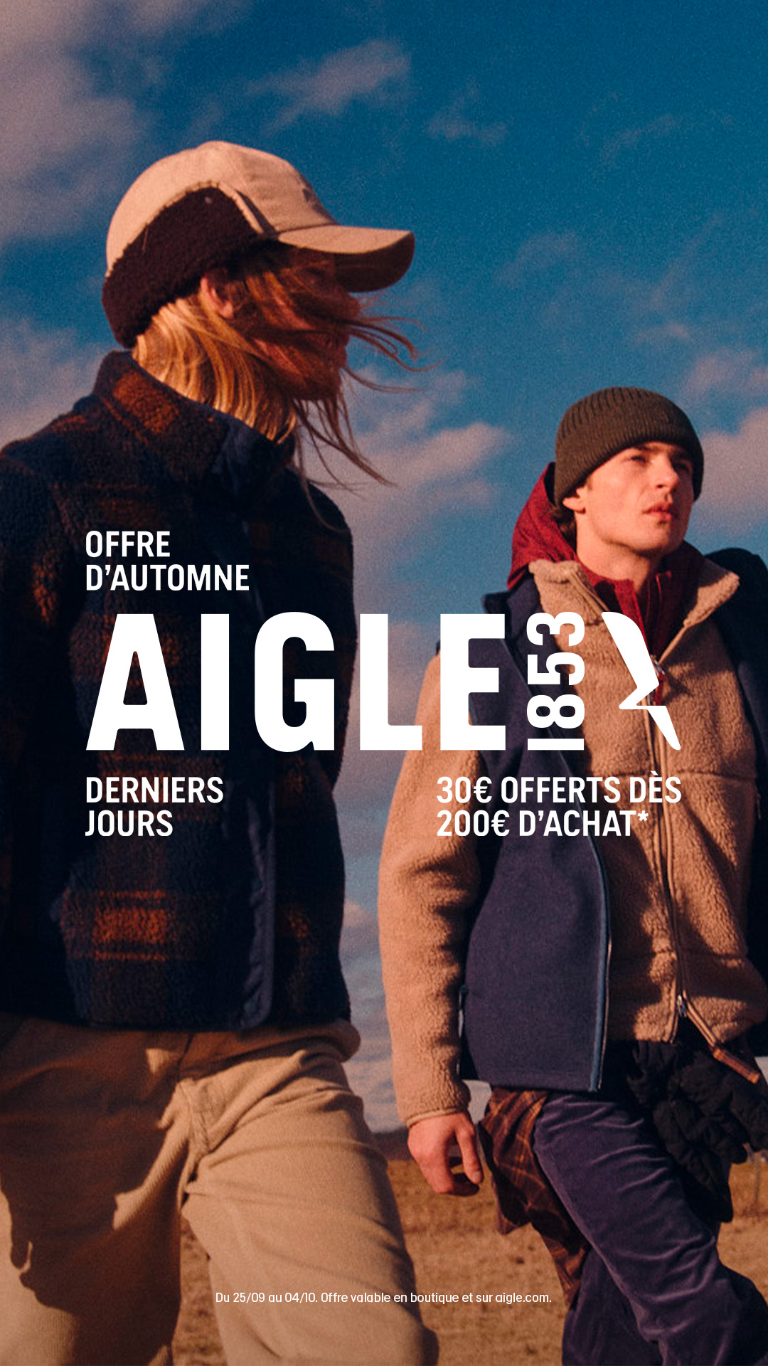 Aigle Facebook ad: Offre d'Automne