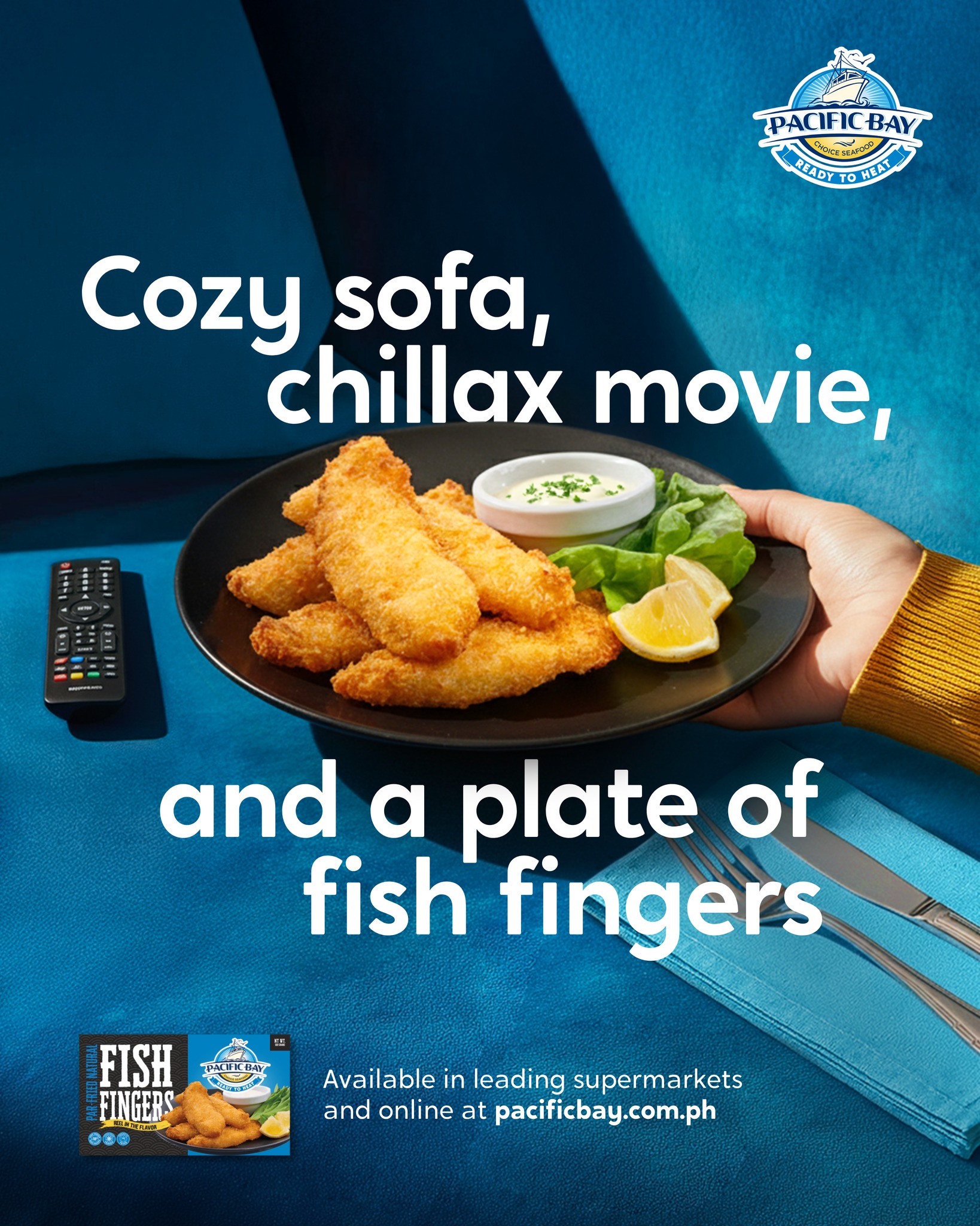 Pacific Bay Facebook ad: Real Fish, No Funny Stuff
