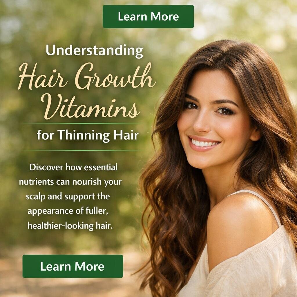Knowledge Is Power Facebook ad: A Guide to Nutrients That May Support Hair Health