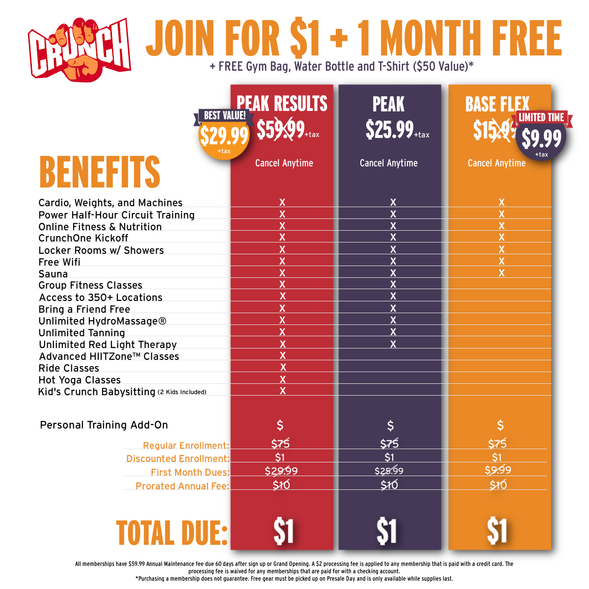 Crunch Fitness Facebook ad from Dec 28, 2025