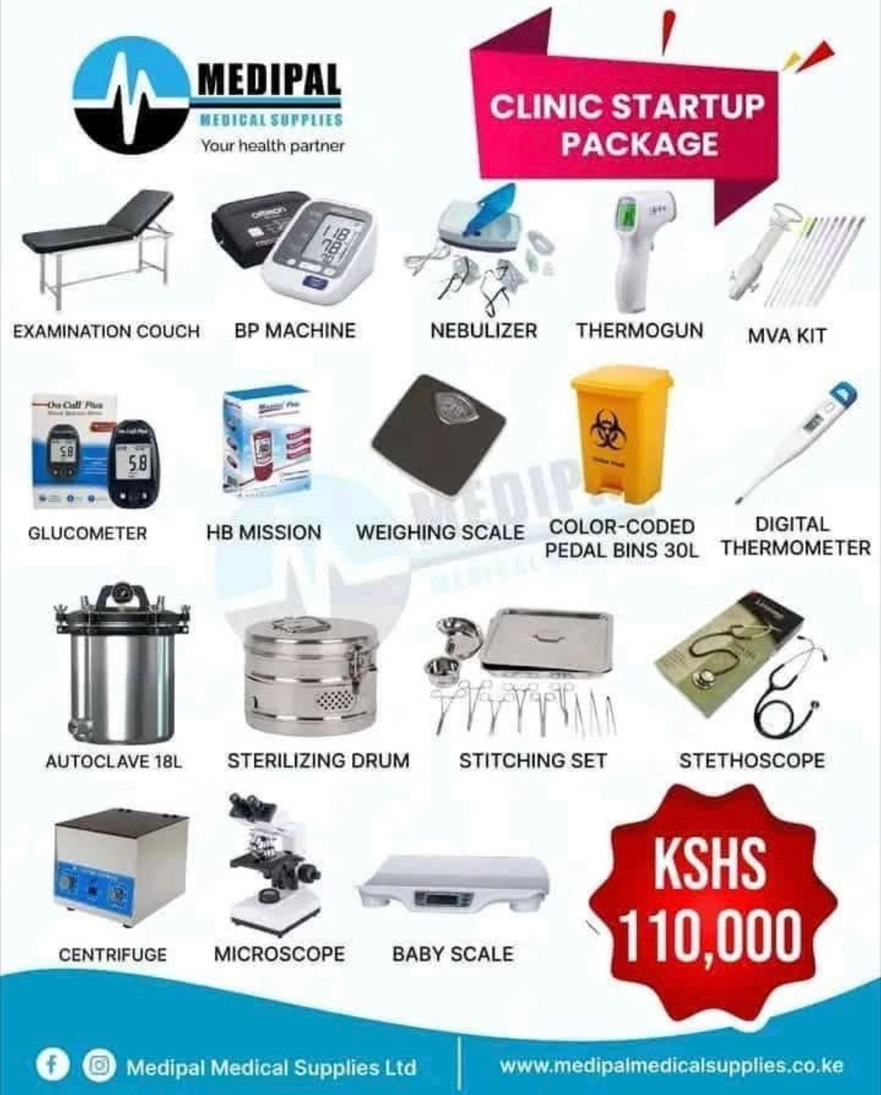 Becky Wambua Facebook ad: Hospital start up kit available