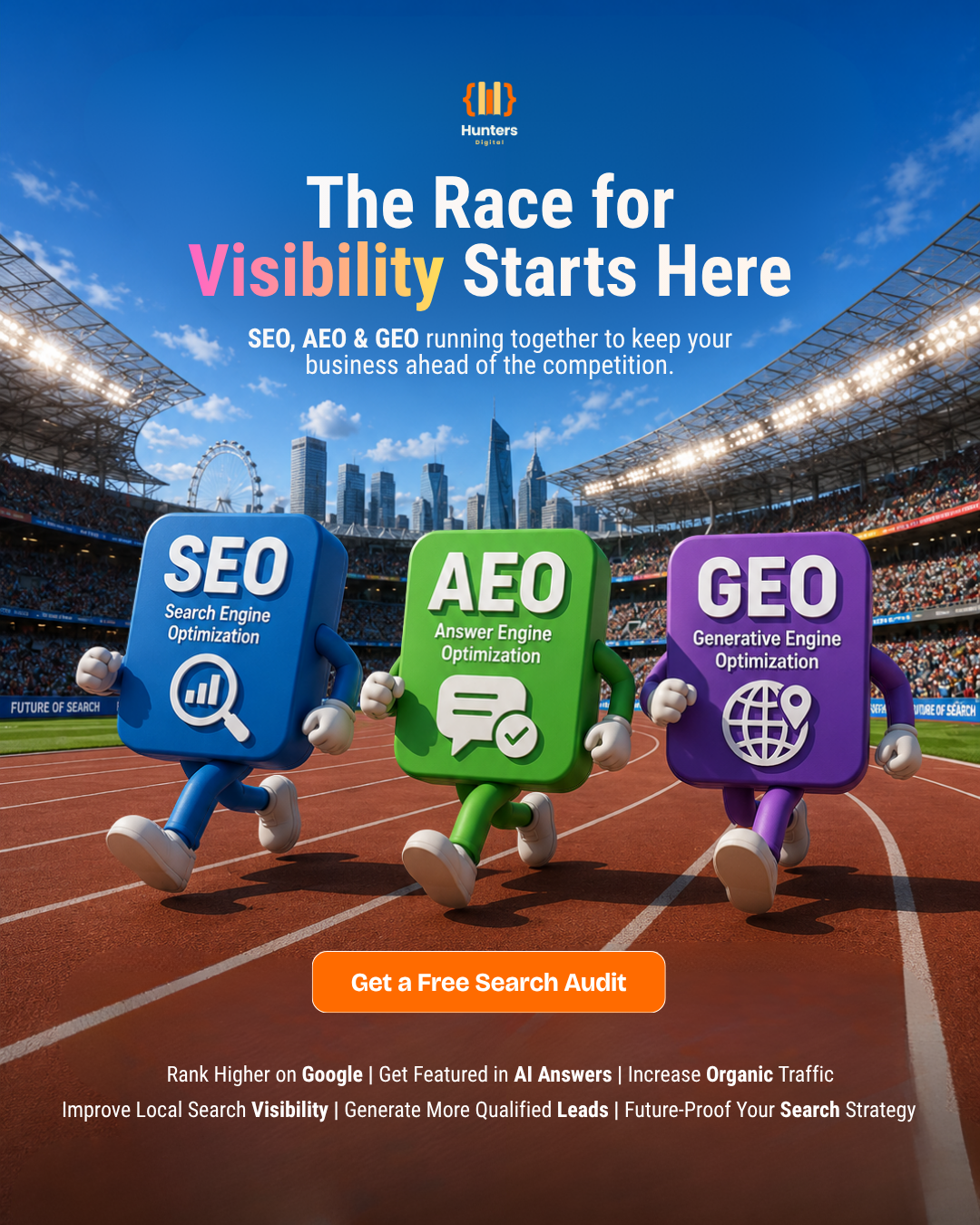 Hunters Digital Pte Ltd Facebook ad: In 2026, Visibility Means Being Cited