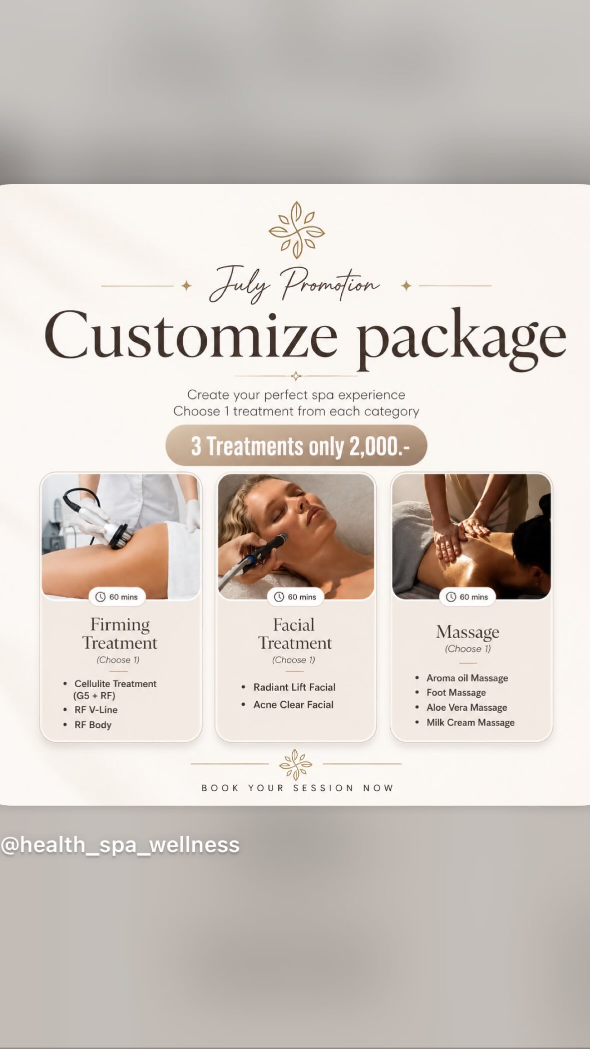 Health Spa Wellness Facebook ad from Jul 16, 2026