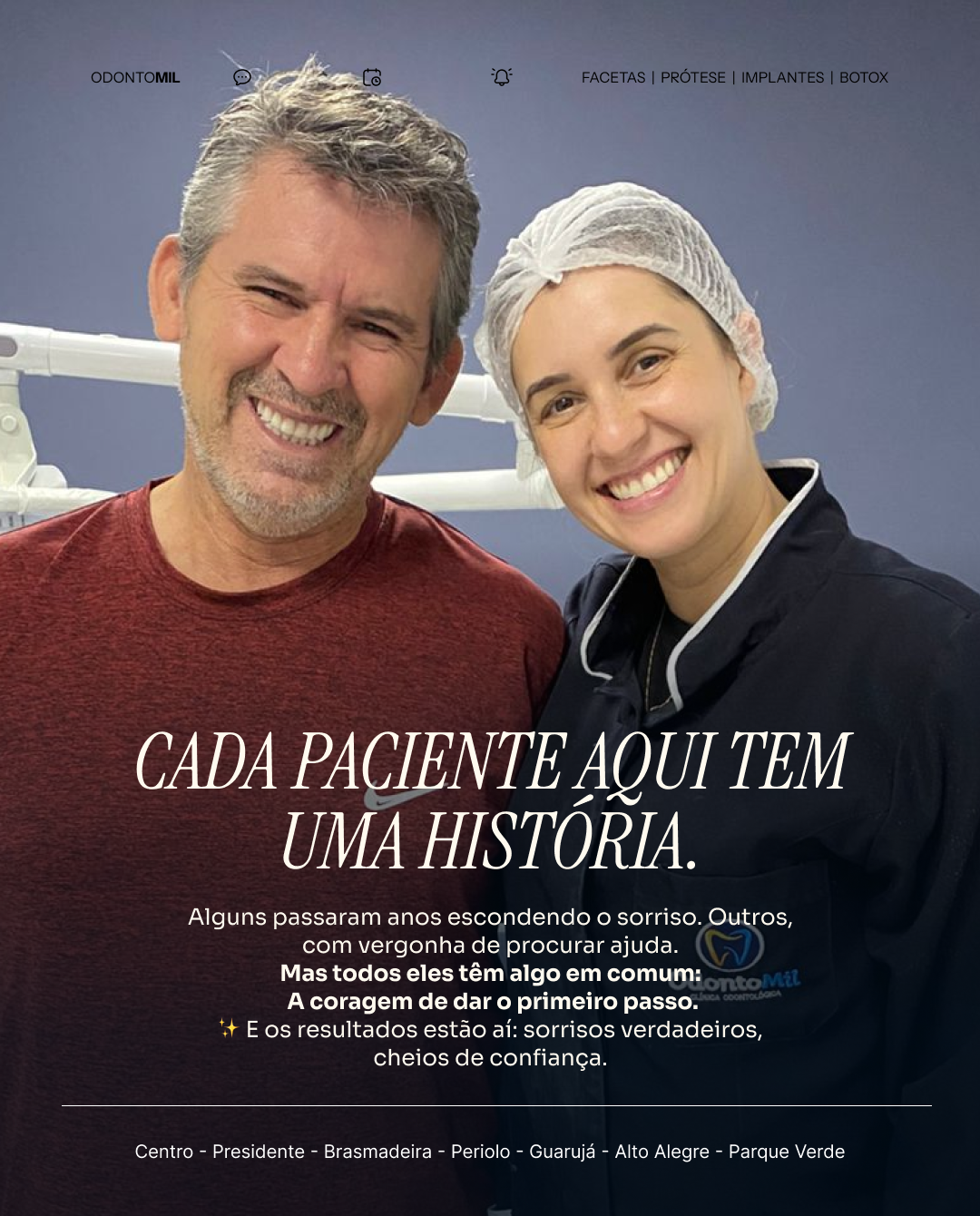 OdontoMil Clínica Odontológica Facebook ad from Jan 22, 2026