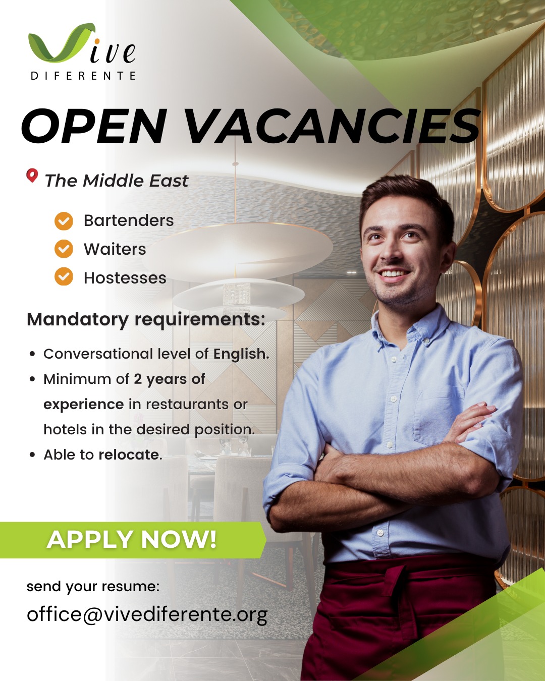 Vive Diferente Facebook ad: Turn Your Passion for Hospitality Into a Global…
