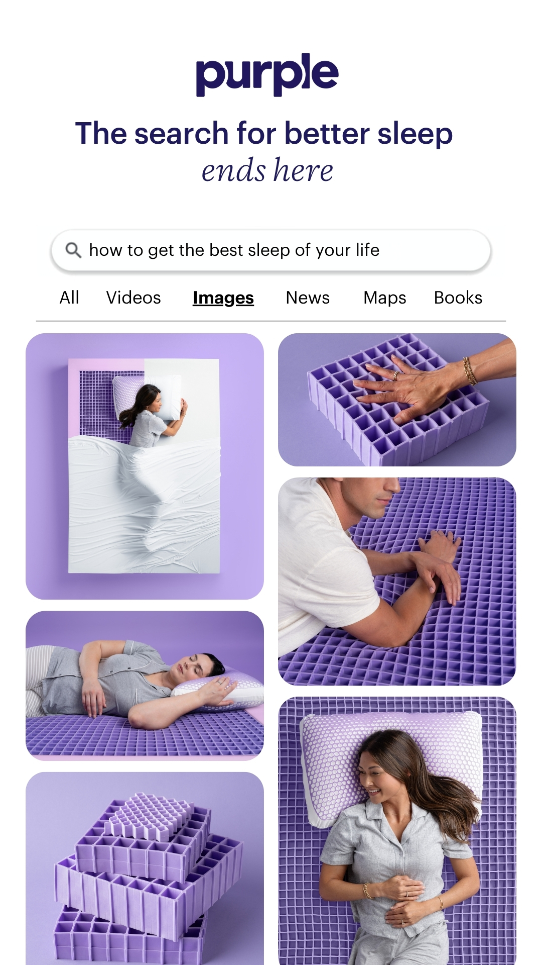 Purple Facebook ad