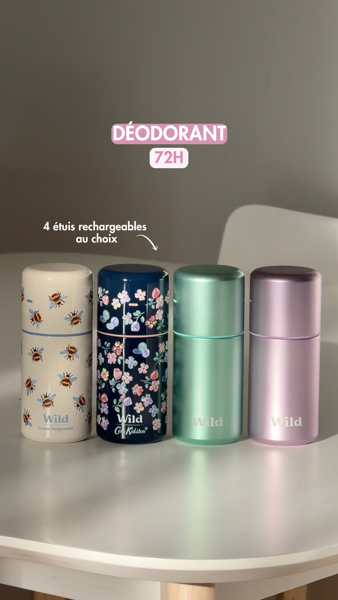 Wild Facebook ad: Protection anti-odeurs jusqu’à 72 h, inspirée par la nature.
