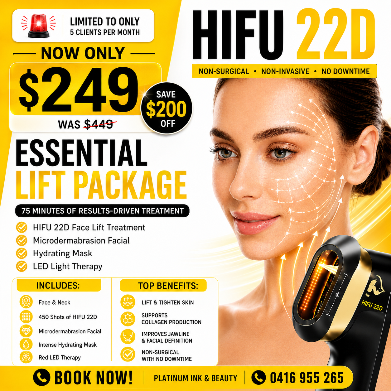Platinum Ink & Beauty Head Spa Facebook ad: Our Most Popular Treatments Are On Sale, But…