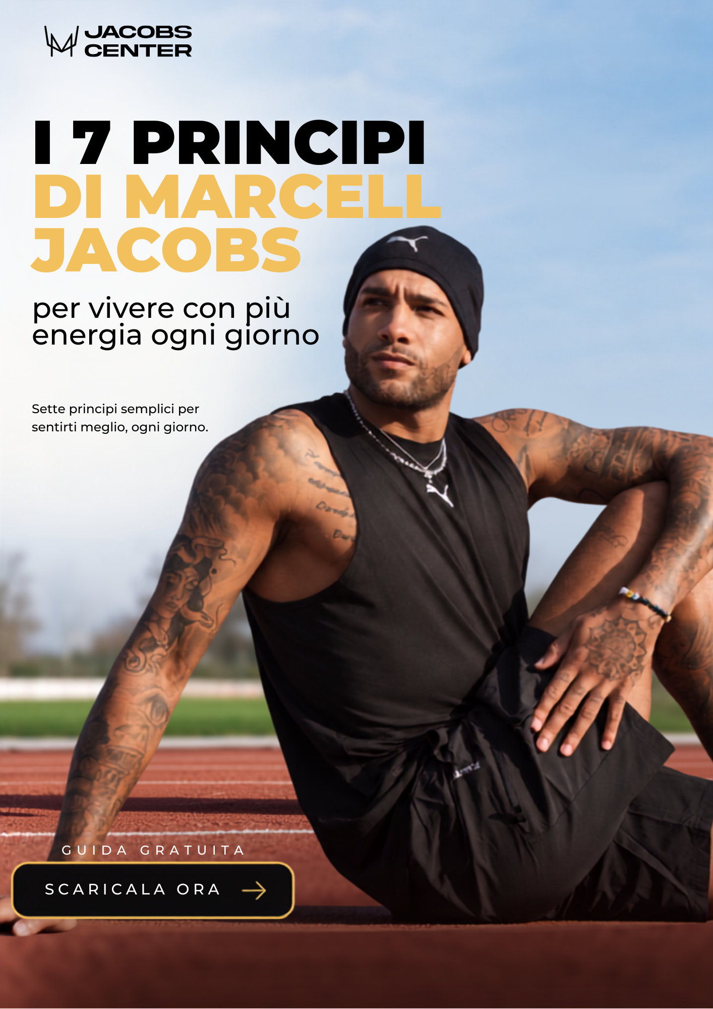 Jacobs Center Facebook ad: 7 principi per più energia da Marcell Jacobs