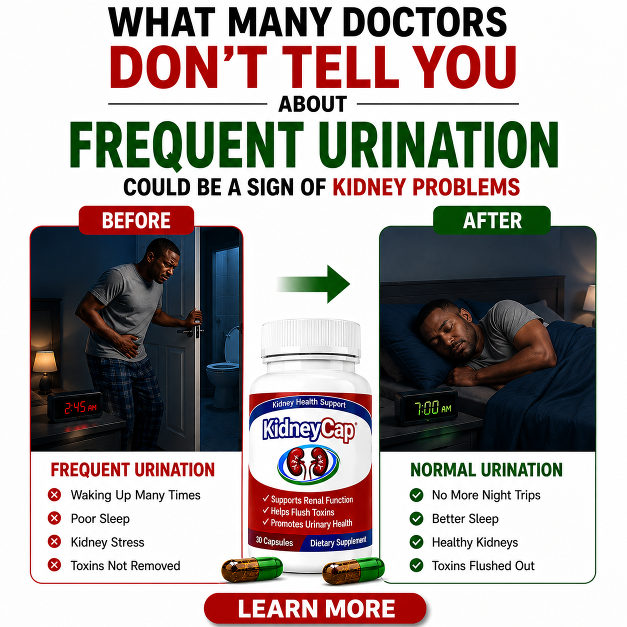 Wellness Hope Facebook ad: DON'T WAIT UNTIL YOUR KIDNEYS FORCE YOU TO PAY ATTENTION.PAY