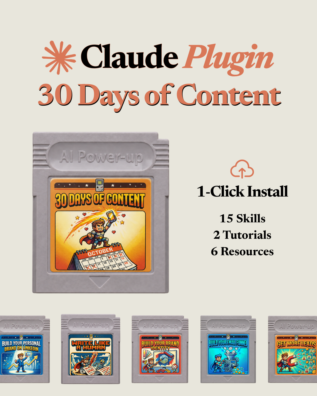 AI Black Magic Facebook ad: 30 days of social content