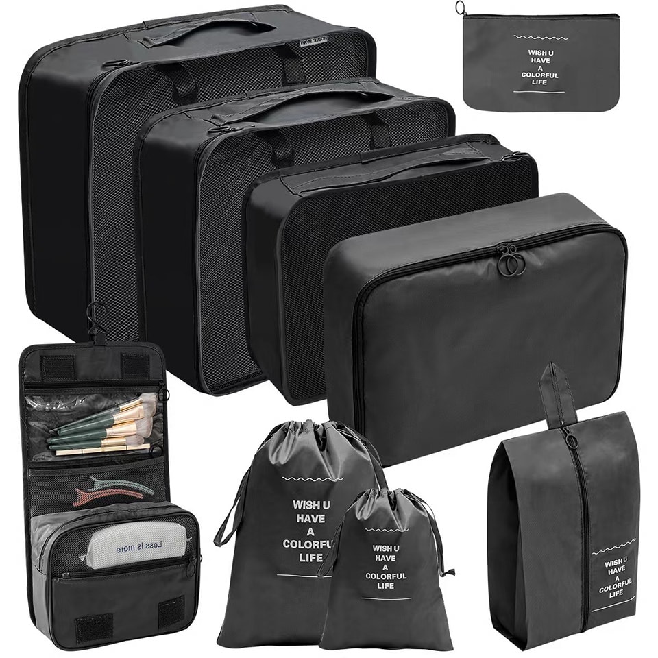 Milly's Smart Collections. Facebook ad: 9pcs Luggage Travel Organizers For Suitcase