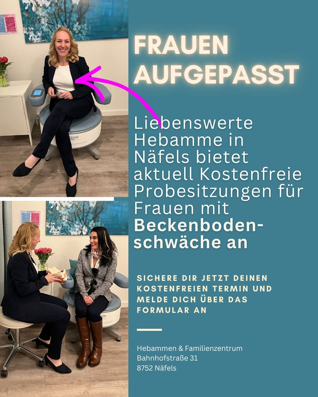 Beckenboden Behandlung Facebook ad