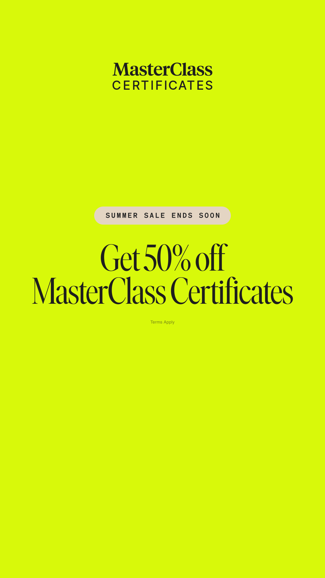 MasterClass Facebook ad