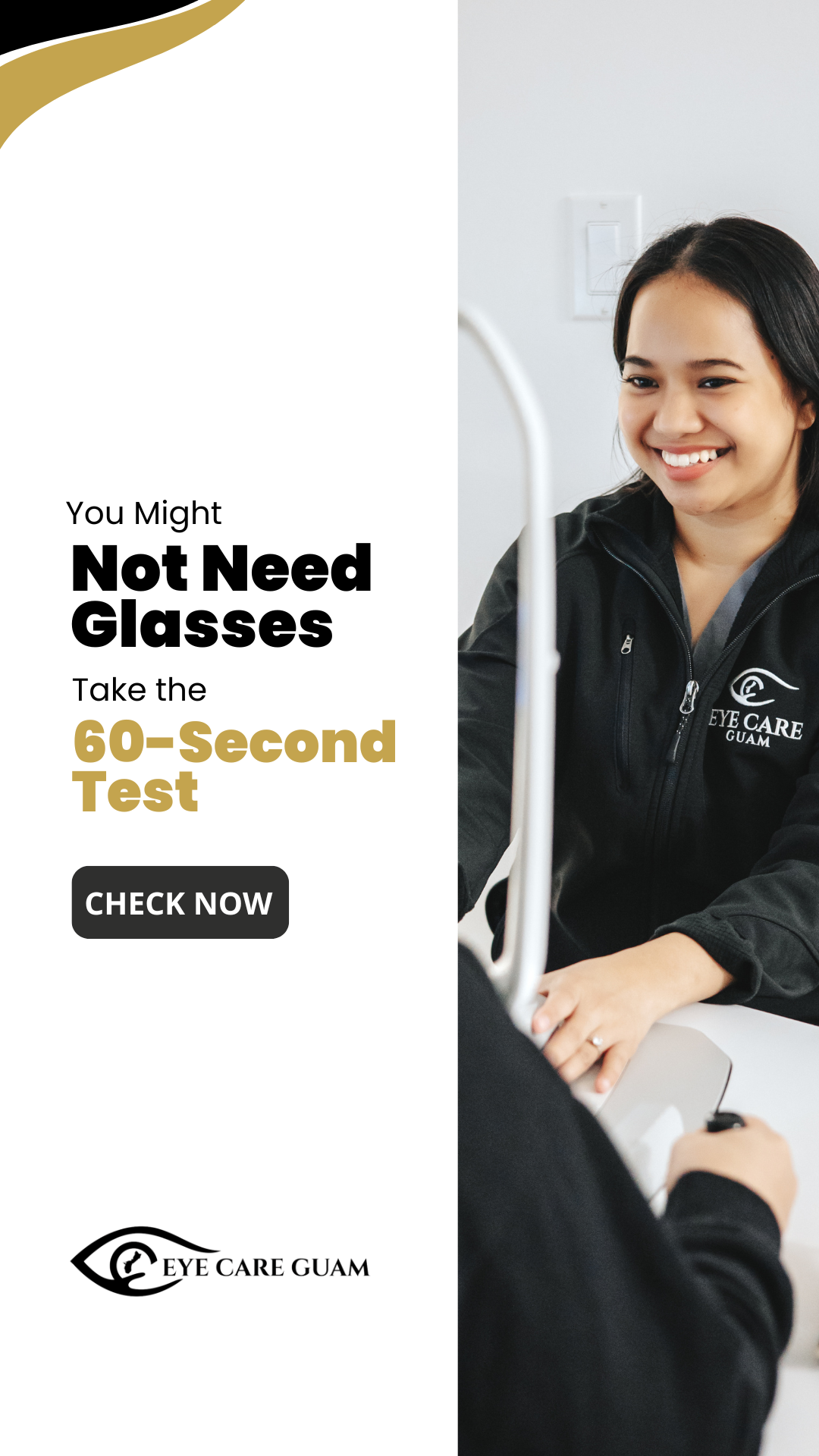 Eye Care Guam and Optical Gallery Facebook ad from Apr 11, 2026
