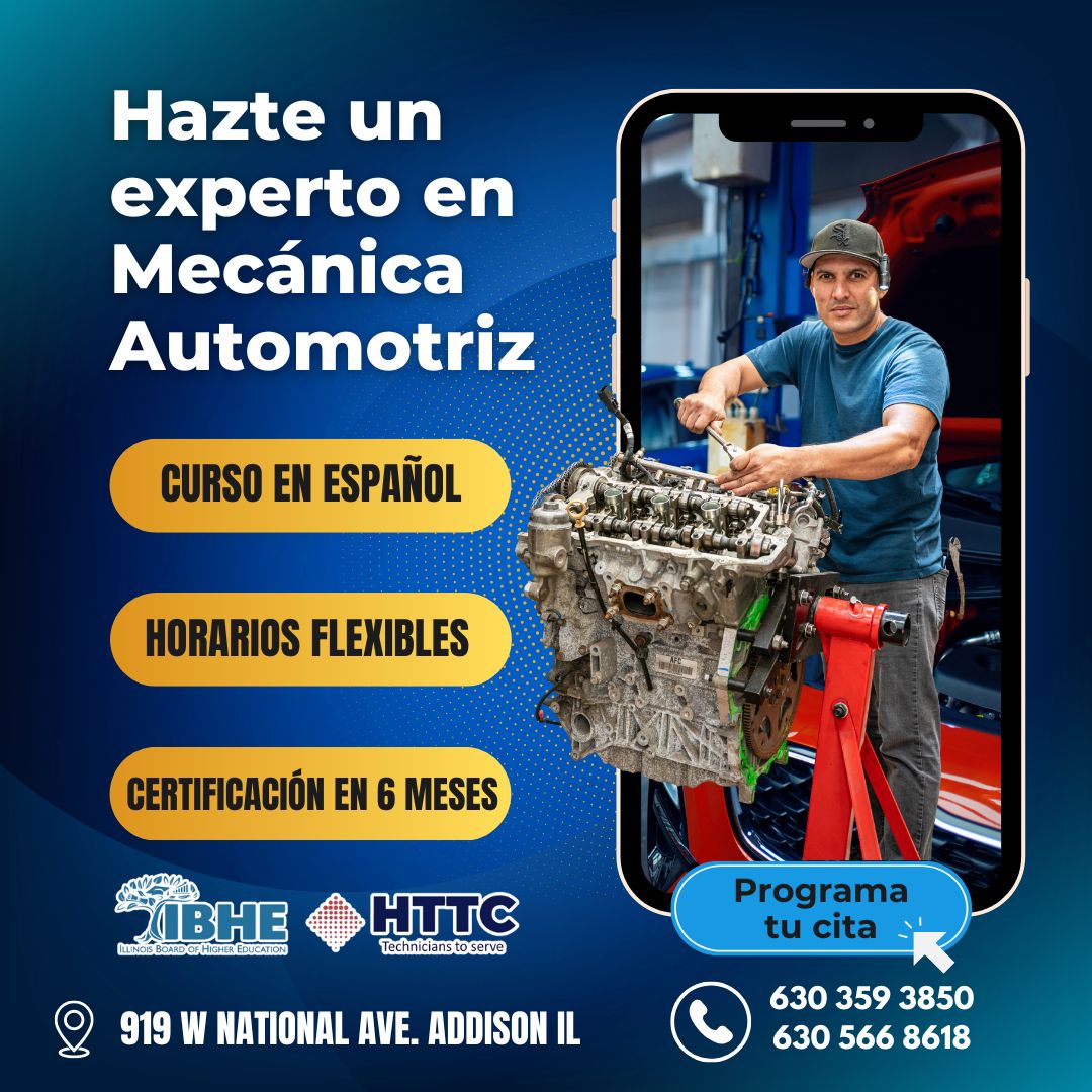 HTTC Hispanic - Technical Training Center USA Facebook ad: Chat with us