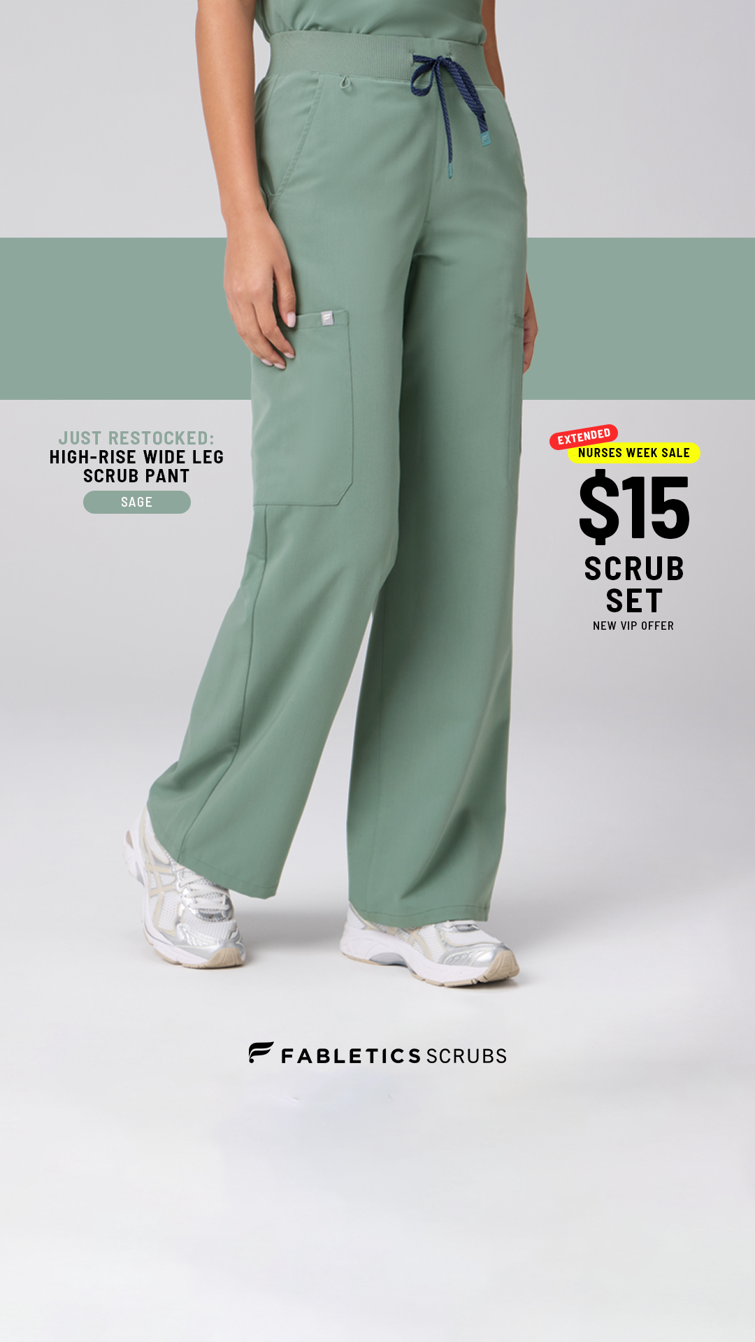 Fabletics Scrubs Facebook ad