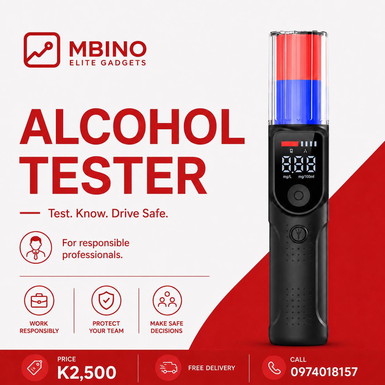 Mbino Elite Gadgets Facebook ad: ALCOHOL TESTER AVAILABLE
