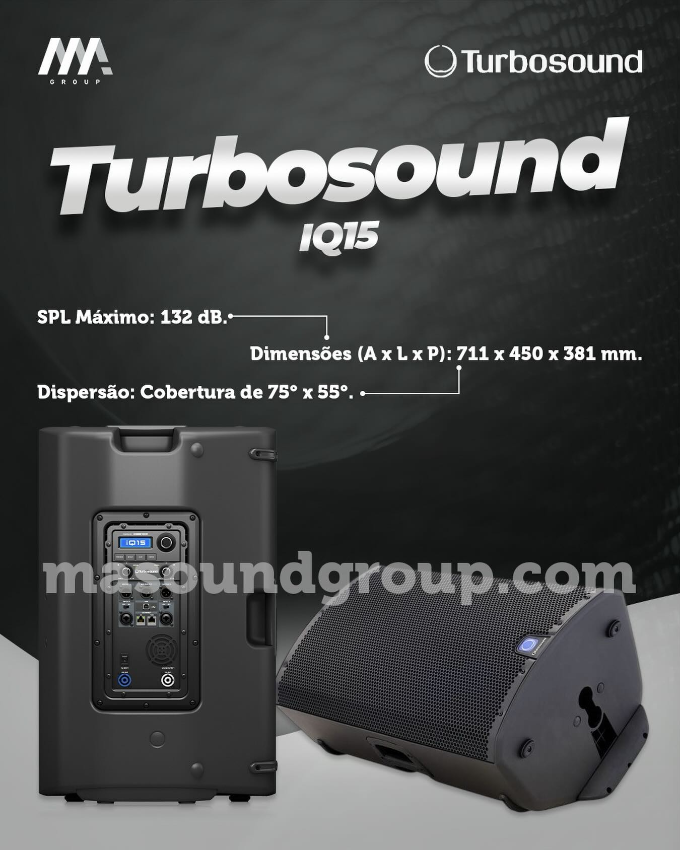 MA SOUND GROUP Facebook ad: Potencia sin límites: Turbosound iQ15