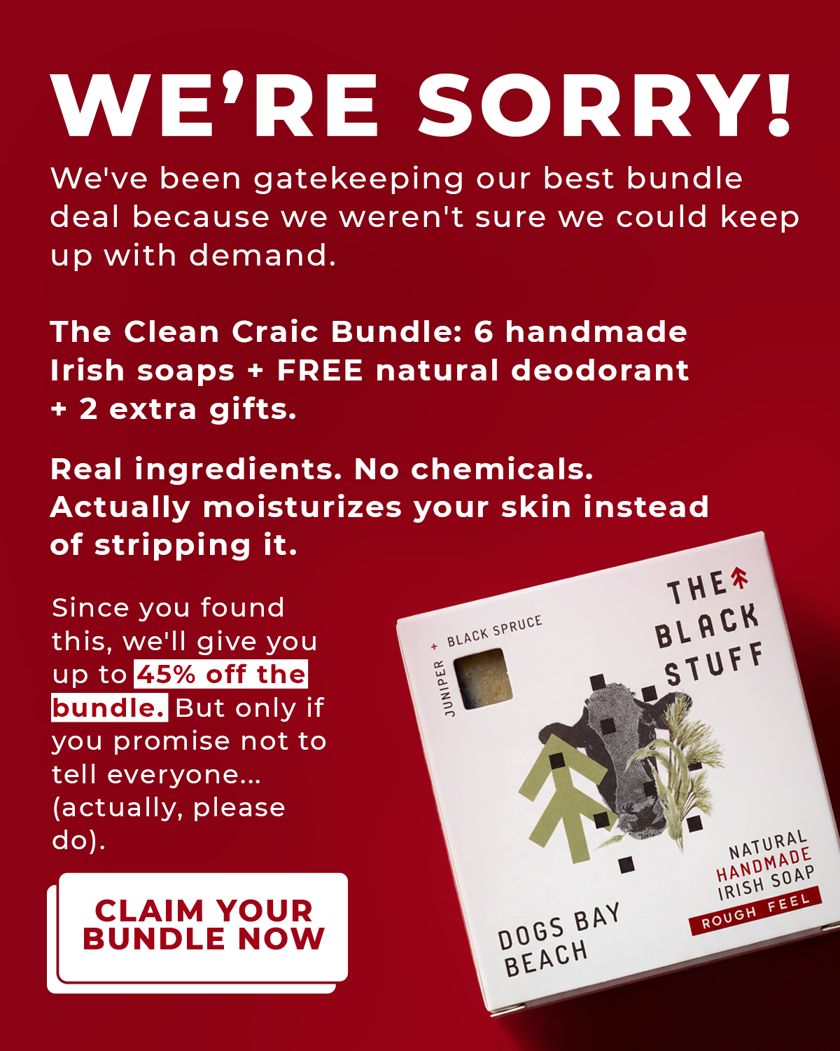 The Black Stuff Facebook ad