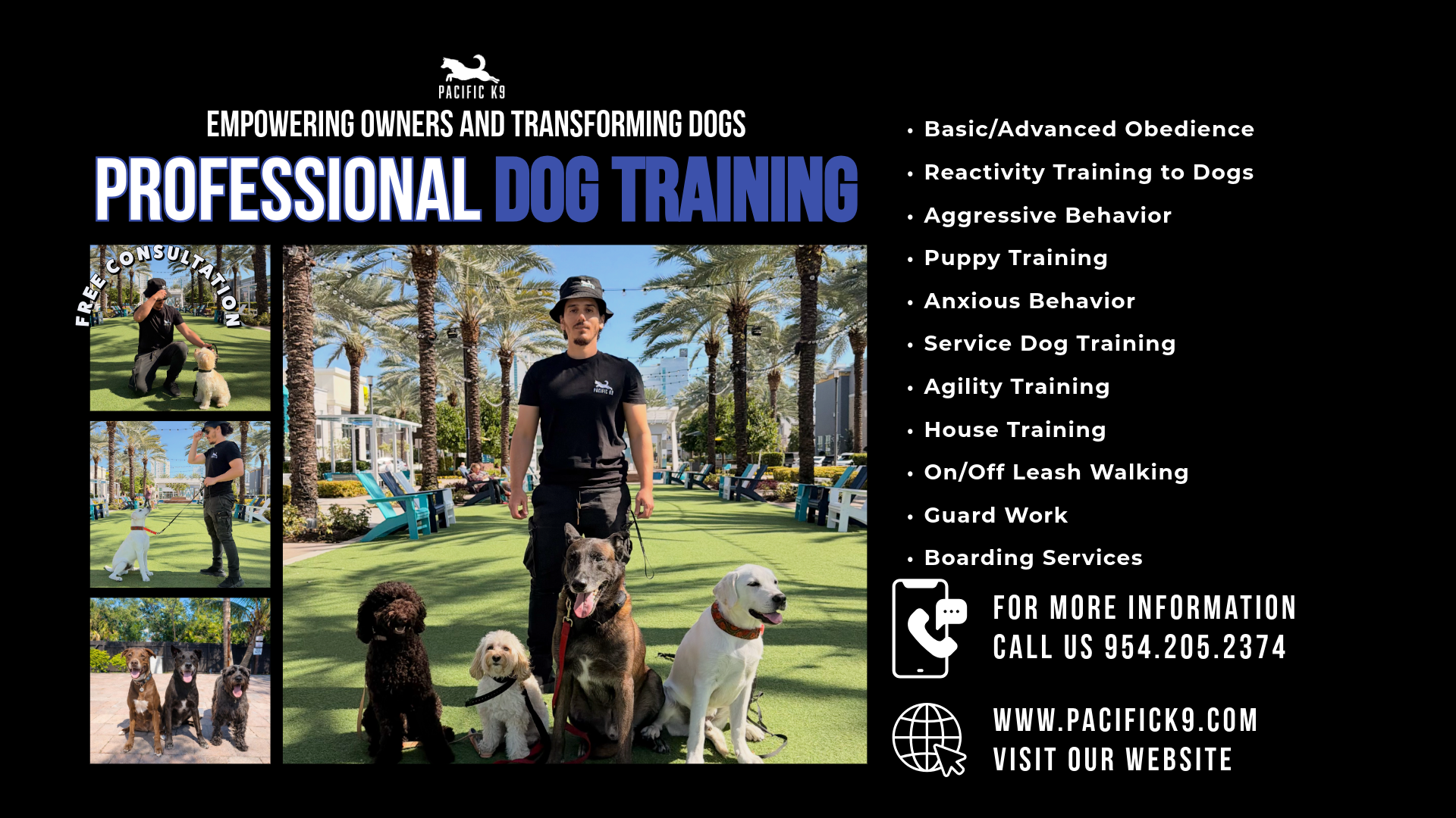 Pacific K9 Facebook ad from Jan 28, 2026