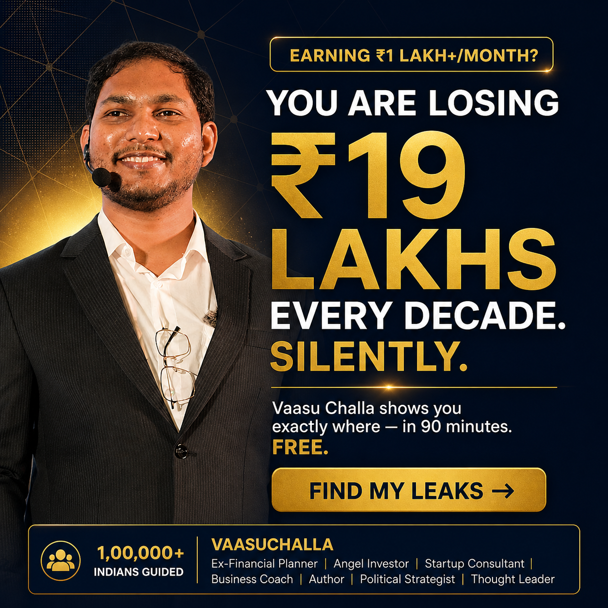 Vaasu Challa Money Secrets Facebook ad: Why Income Alone Doesn't Explain Who Builds Long-Term Wealth