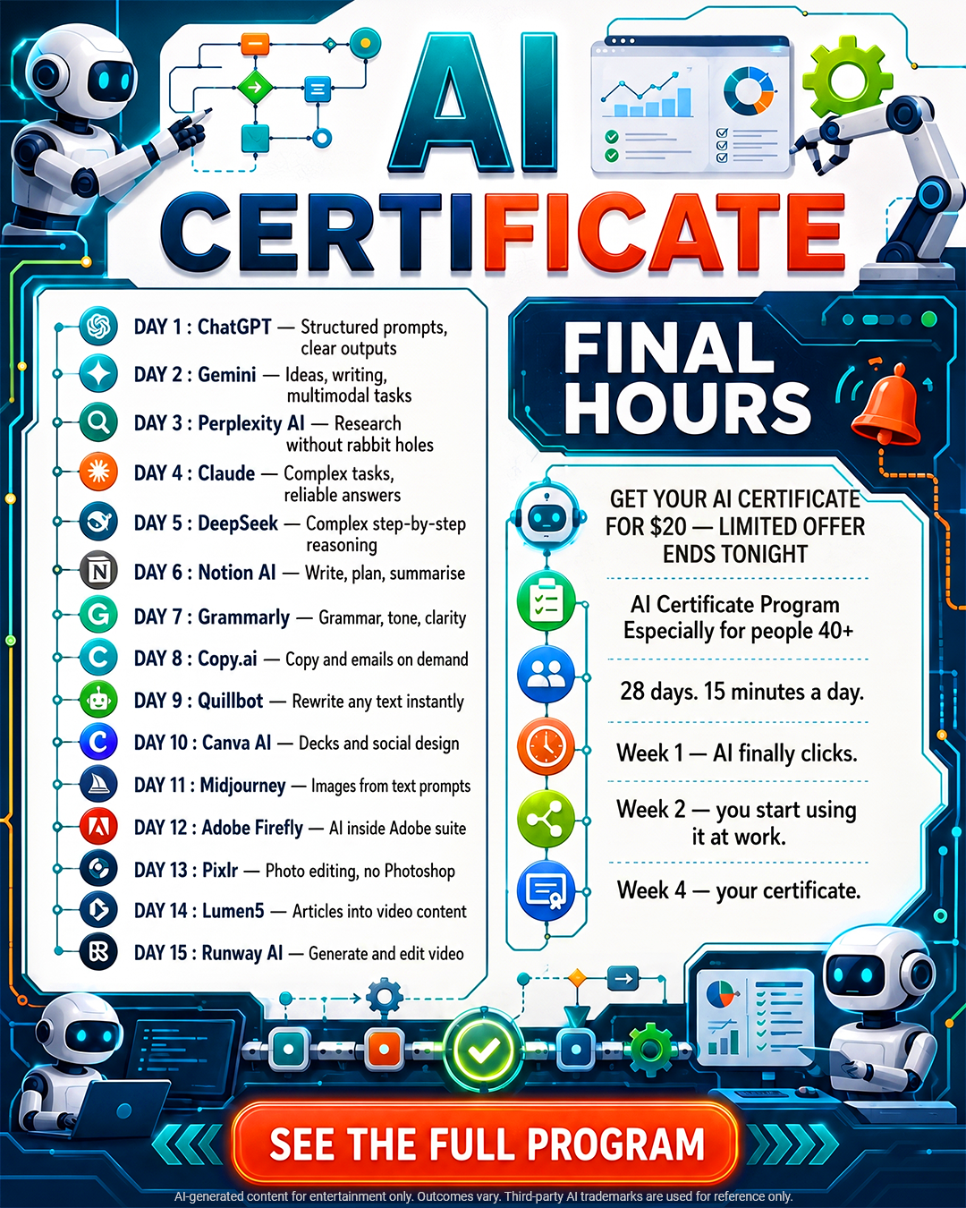 StepLearn Facebook ad: Get AI-Certified Fast
